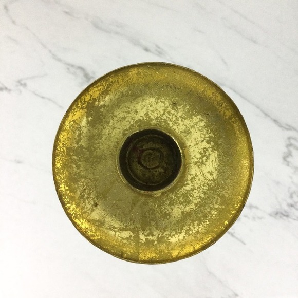 Vintage cherub gold tone metal taper candlestick holder Philippines - Picture 4 of 9